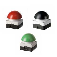 Paddestoelschakelaar; rode, zwarte of groene knop