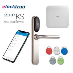 Startpakket Salto KS met elektronisch deurbeslag SKG**, IQ 2.0, licentie, 5 tags en reservebatterijen